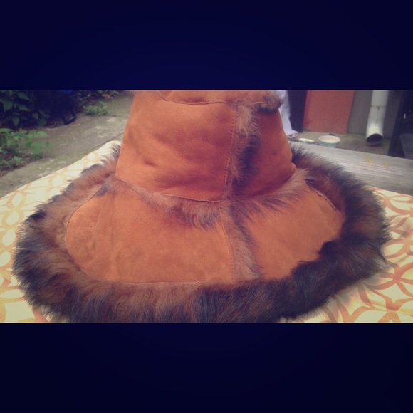 Sherling, mink- lined fur hat