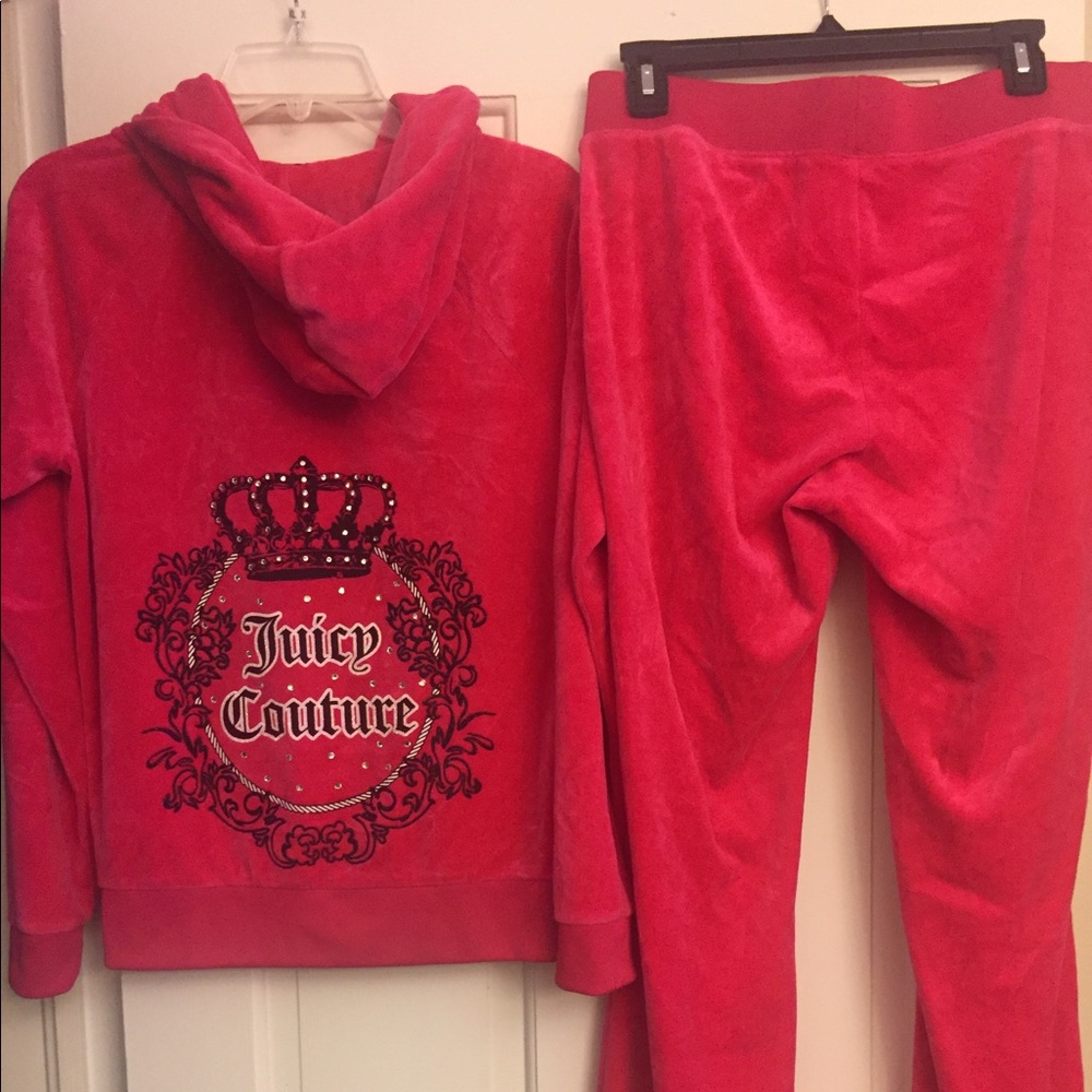 Juicy couture velour outfit.
