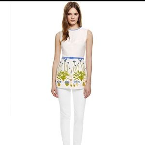 Tory Butch white flowered Brandyce Tunic Tory Butch white flowered Brandyce Tunic