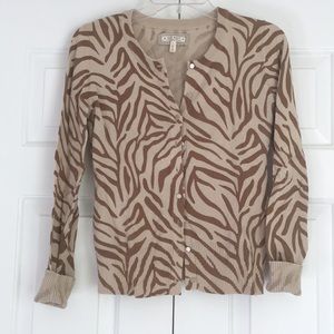 Zebra Print Cardigan