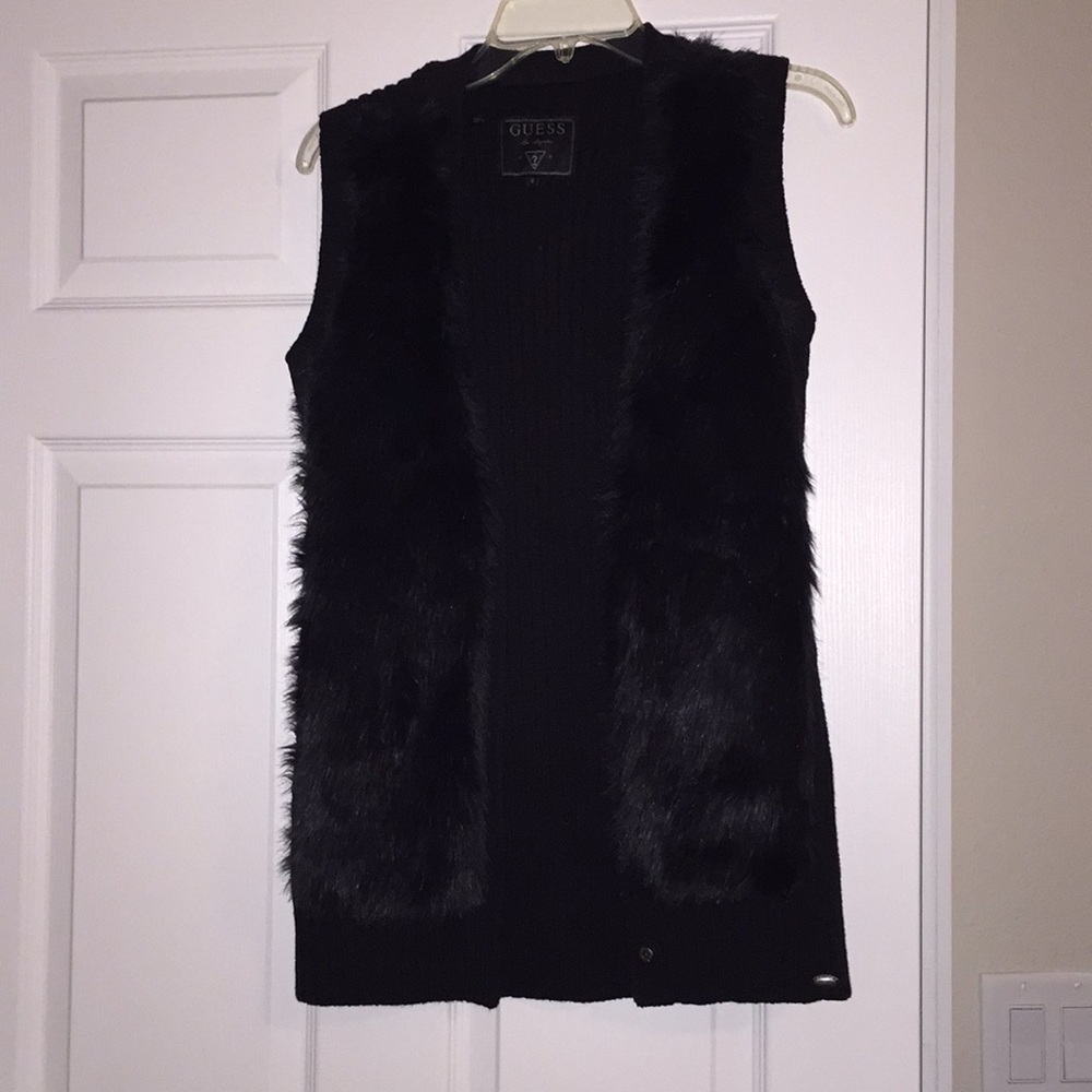 GUESS faux fur vest