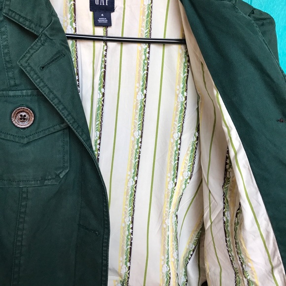SOLD!! Adorable Green Gap Jean Jacket - Picture 2 of 5