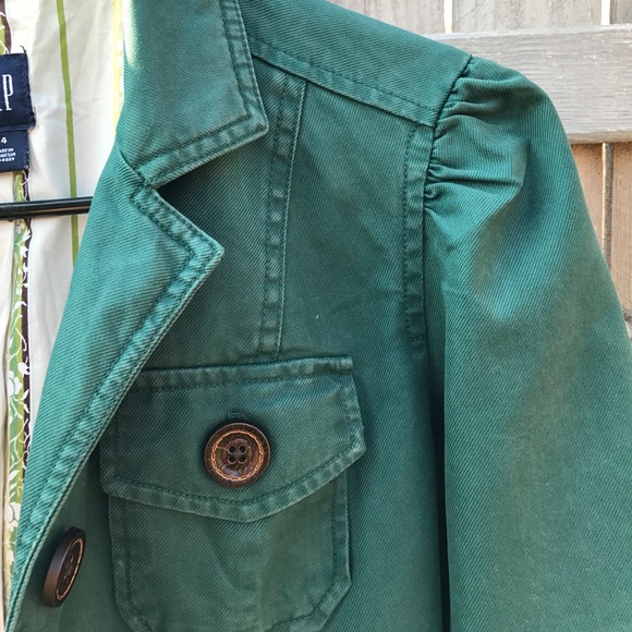 SOLD!! Adorable Green Gap Jean Jacket - Picture 5 of 5