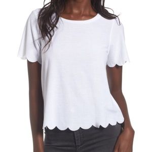 TopShop scalloped hem tee