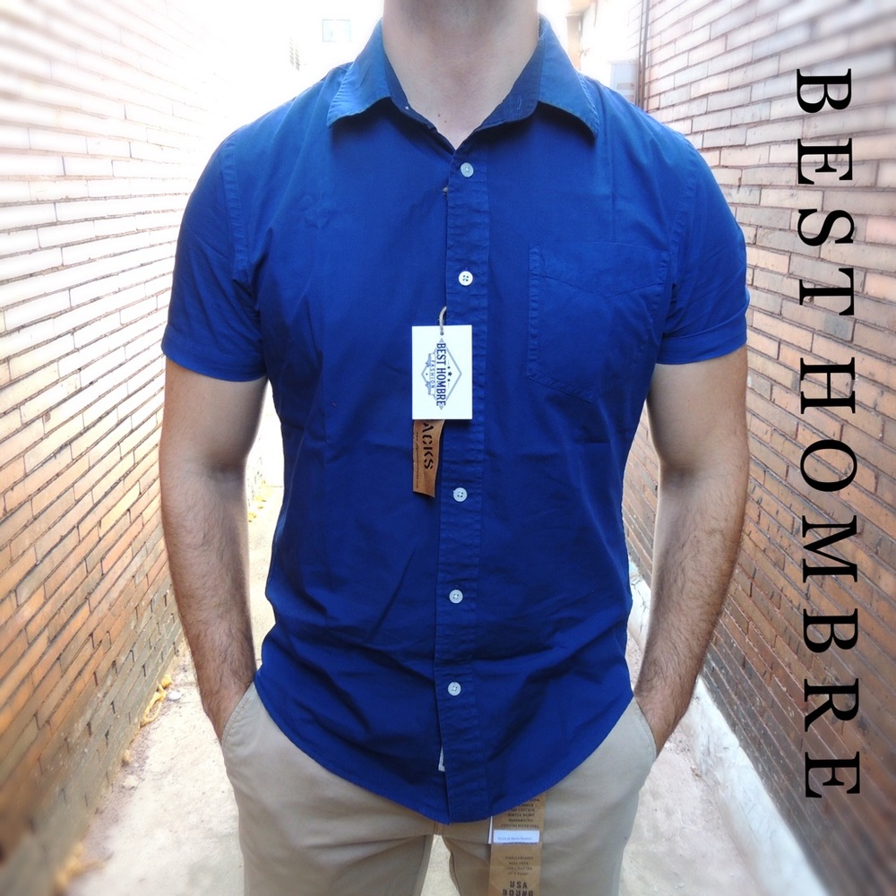 HP! OPB Short Sleeve Button Down Shirt - Fitted - Picture 1 of 8