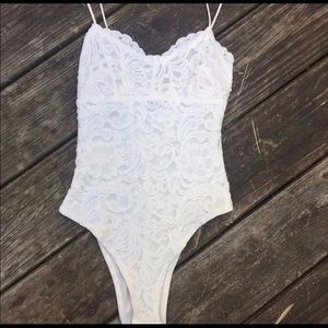 top shop lace white bodysuit