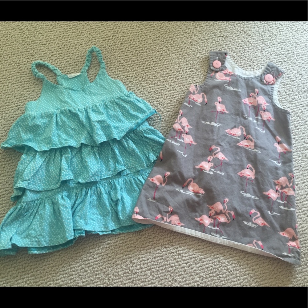 Little Handprint & Flamingo dress by O Grace C