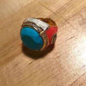 Lauren G Adams hard enamel statement ring