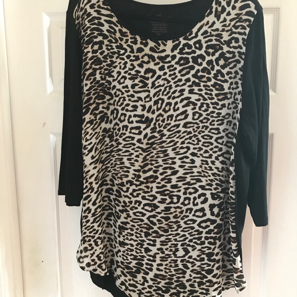 Chicos's animal print tunic size 3