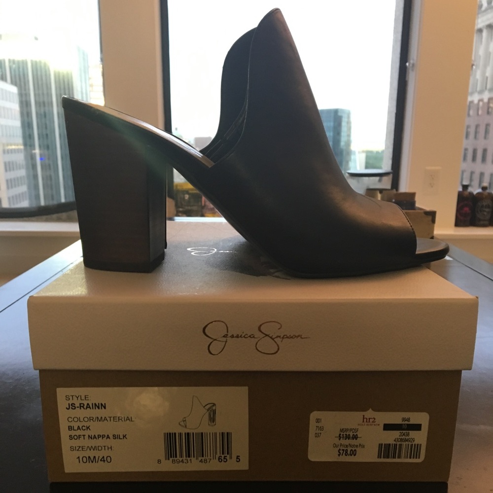 Brand New Jessica Simpson Leather & Wood Heels