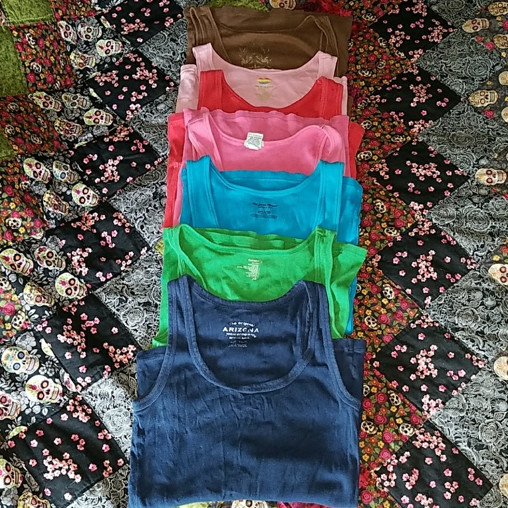Bundle of ribbed tank tops