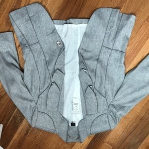 WHBM gray linen suit