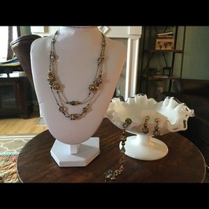 Brighton silver/gold jewelry set.