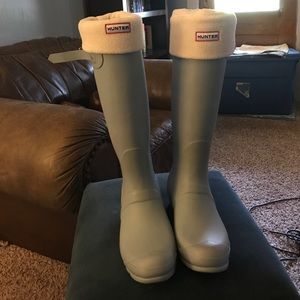 Light blue size 11 Hunter Boots