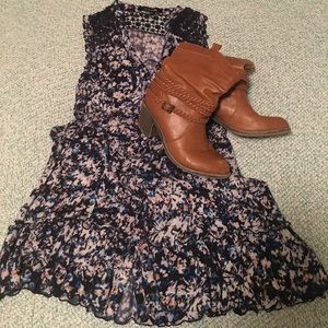 Forever 21 blue patterned dress