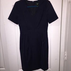 Jcrew navy v-neck dress