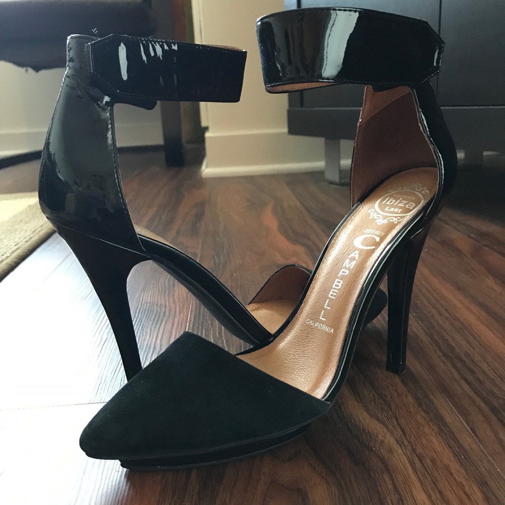 Jeffrey Campbell Solitaire Black Suede Heels 👠