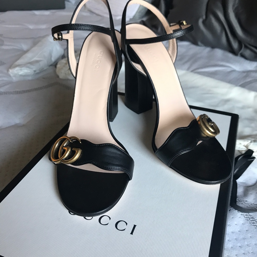 Gucci Leather Lifford Sandal with new GG