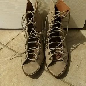 Lace up booties