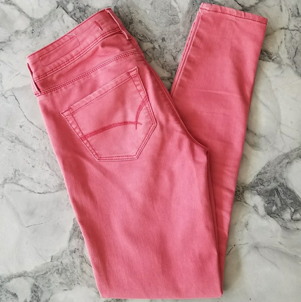 Bullhead Denim Co. Skinniest Coral Faded Jean