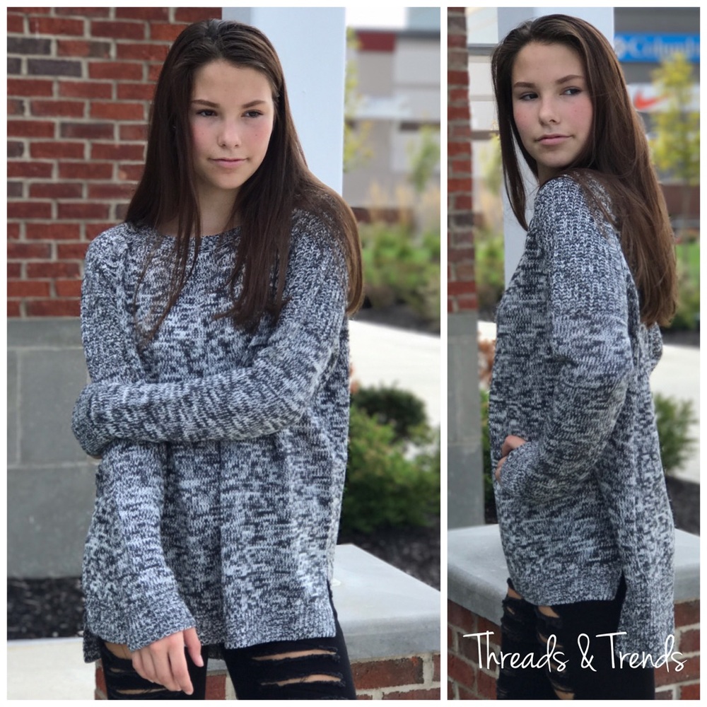 Variegated Knit Sweater