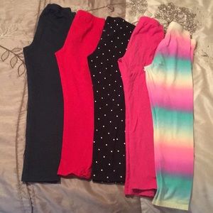 Lot of 5 pairs of girls leggings. Jumping Beans 6x