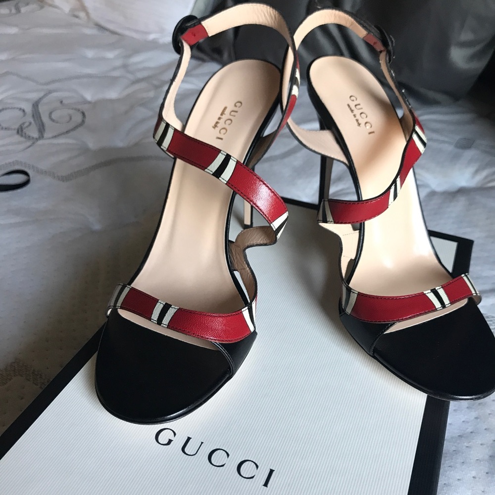 Gucci Leather Kingsnake Sandal
