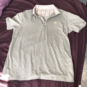 Men's Burberry Brit Polo - gray - large