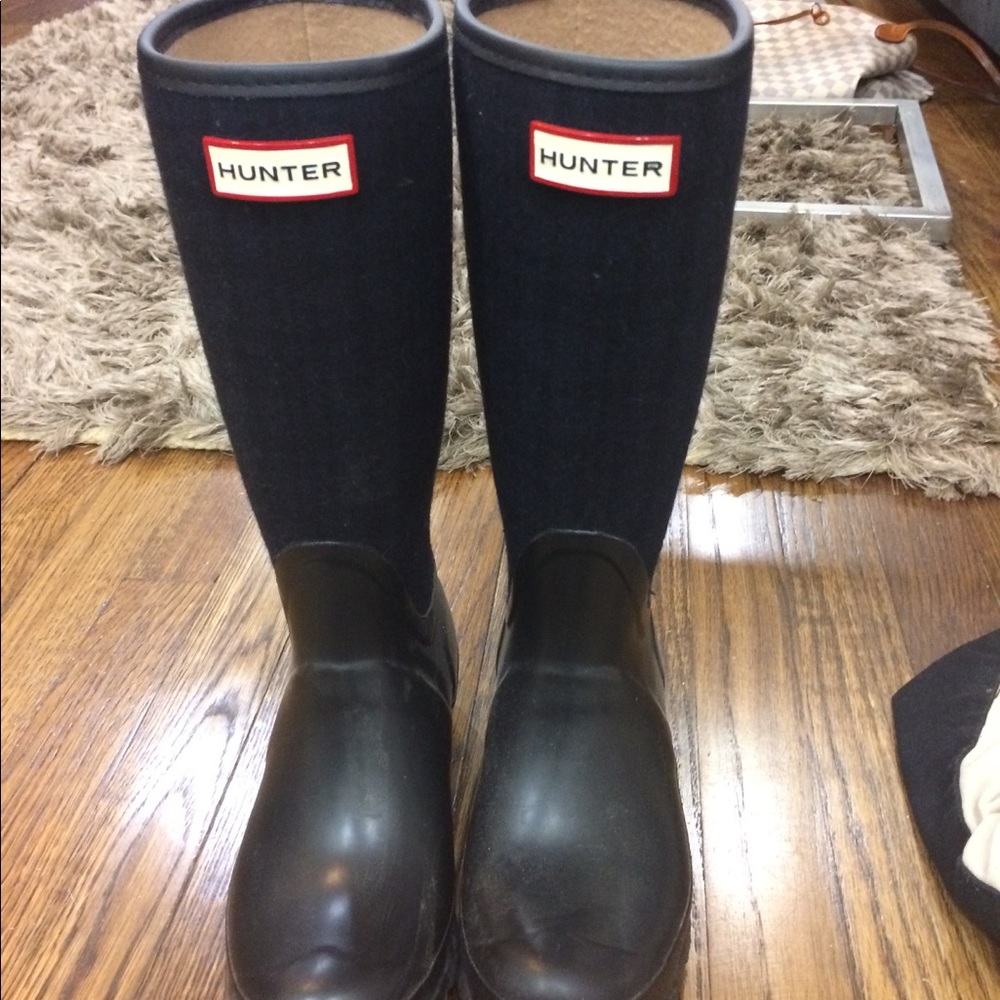 Hunter rain boots fleece upper