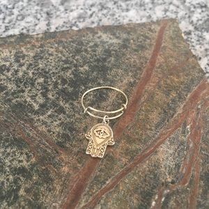 ALEX AND ANI 14kt Gold Plated Hand of Fatima Ring