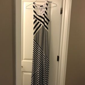 Venus black and white maxi dress