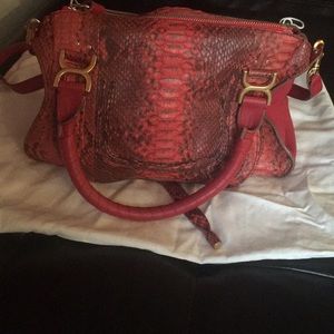 Authentic Chloe paradise pink python bag