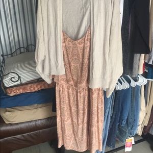 Old Navy dress and cardigan 2X