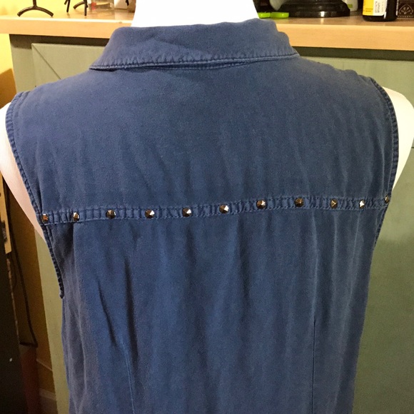 Rock and Republic navy shirt vest size medium - Picture 4 of 4