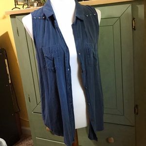 Rock and Republic navy shirt vest size medium