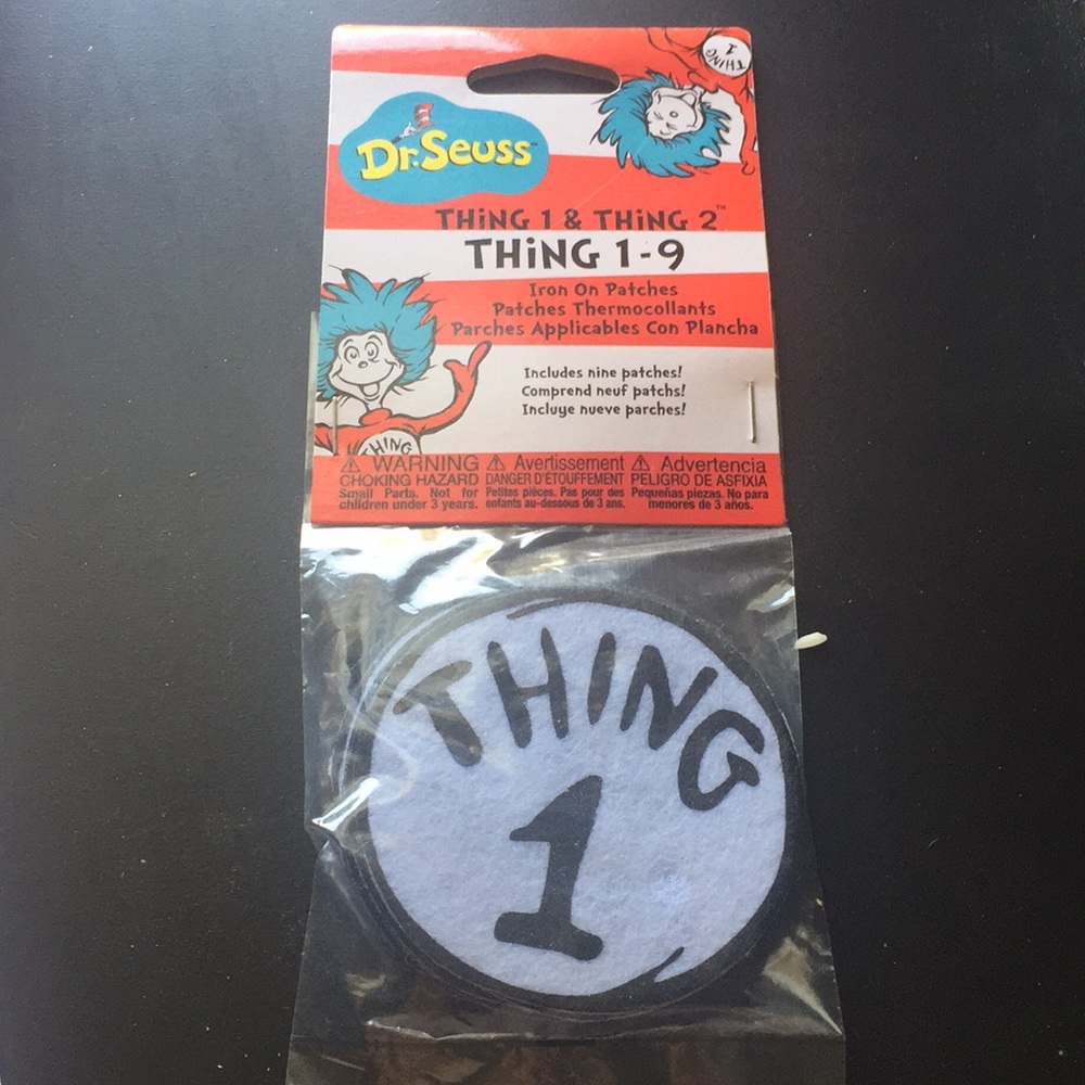 Dr. Seuss thing 1-9 patches