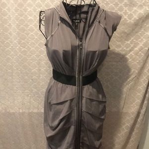 Zipper Front Detailed Dress