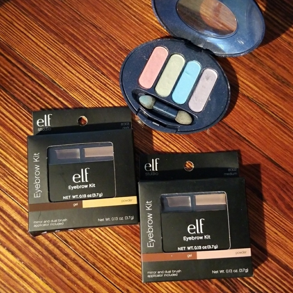 2 unused Elf eyebrow kits and bonus used eyeshadow