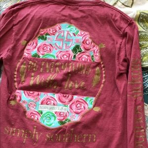 Long sleeve Simply Southern shirt