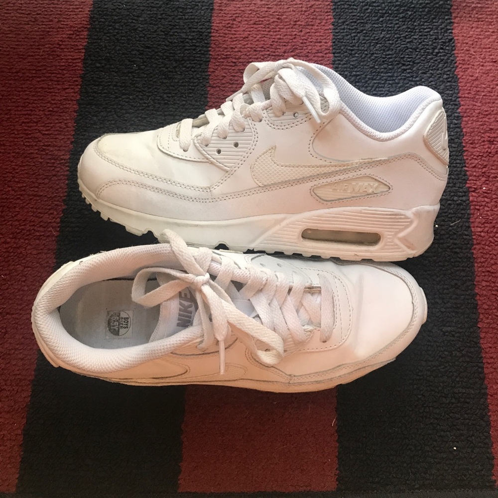 All white Nike Air Max