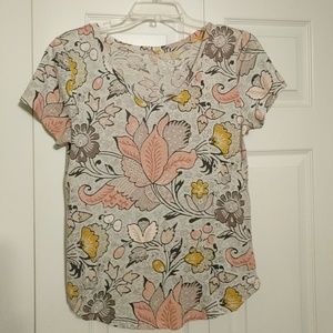 Ann Taylor Loft Vintage Soft Floral Tee XS
