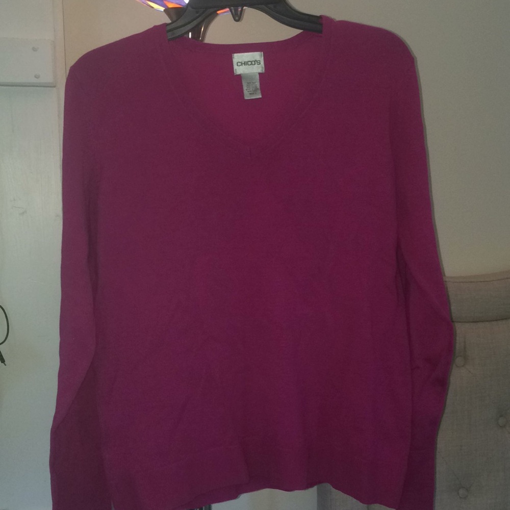 Size one, only worn twice, Chico's V-neck blouse