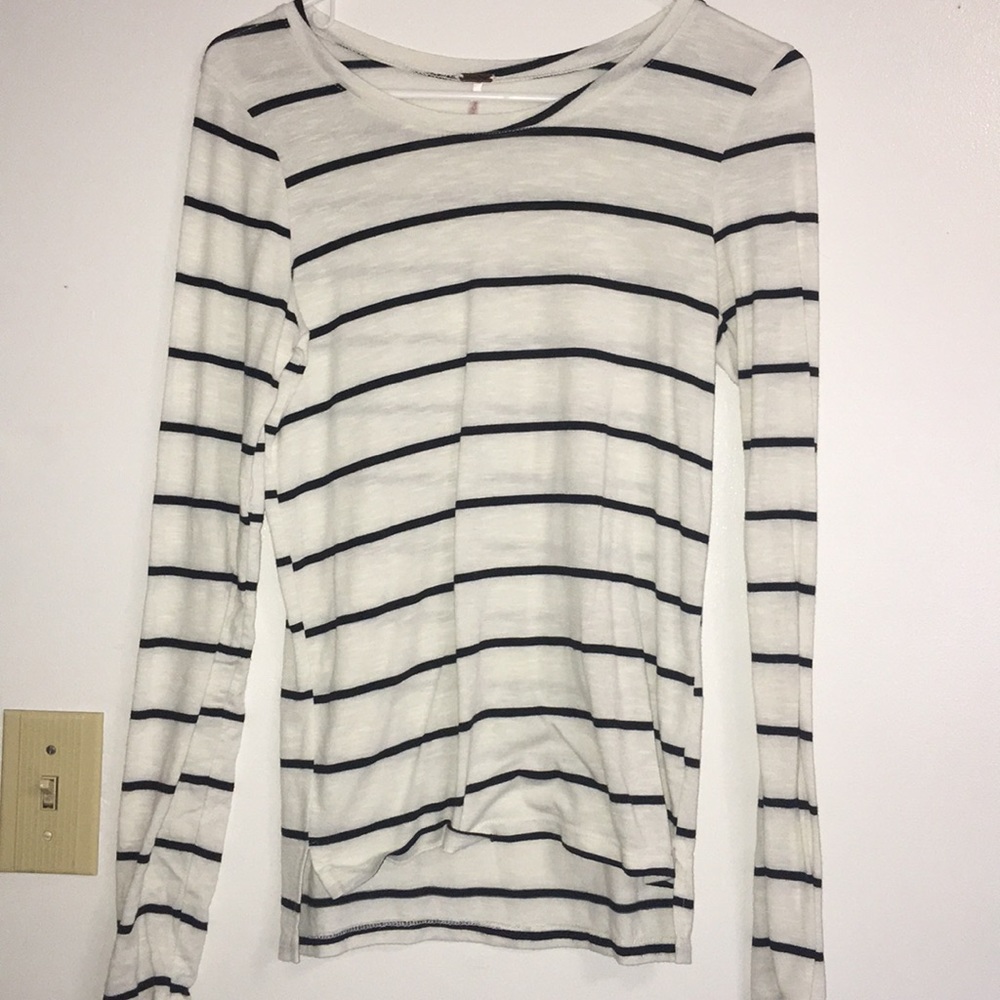Stripped black and white long sleeve shirt