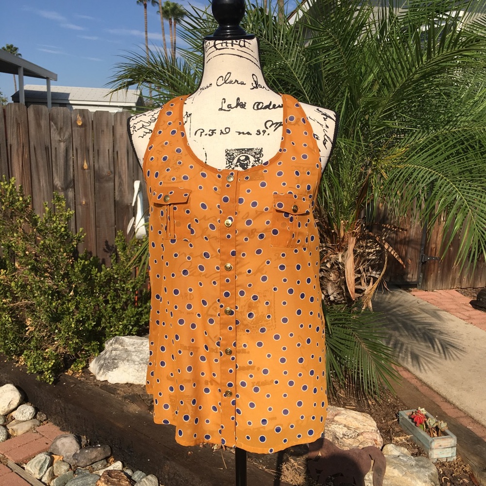💰Mine polka dot sheer tank top - Picture 1 of 5