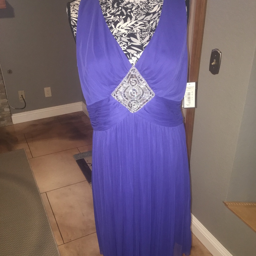 Purplish/blue Semi-formal dress w/Beadwork