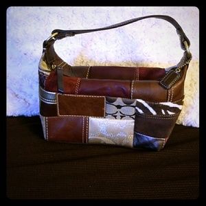Coach Mini Patchwork Leather Handbag like new