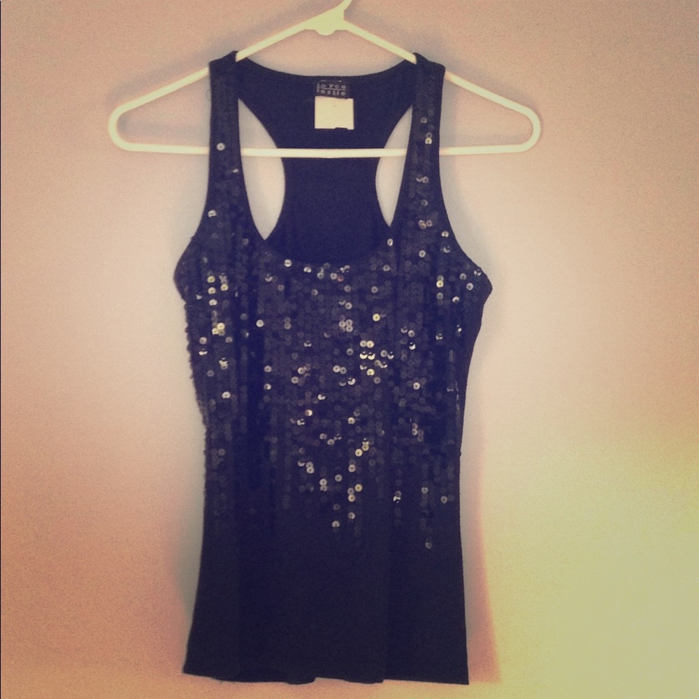 Black sequin top