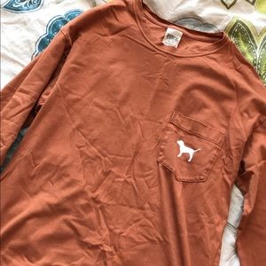 Burnt orange Pink long sleeve tee
