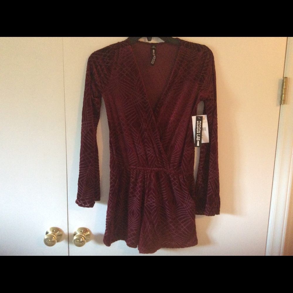 Reduced Burgundy Velvet Romper