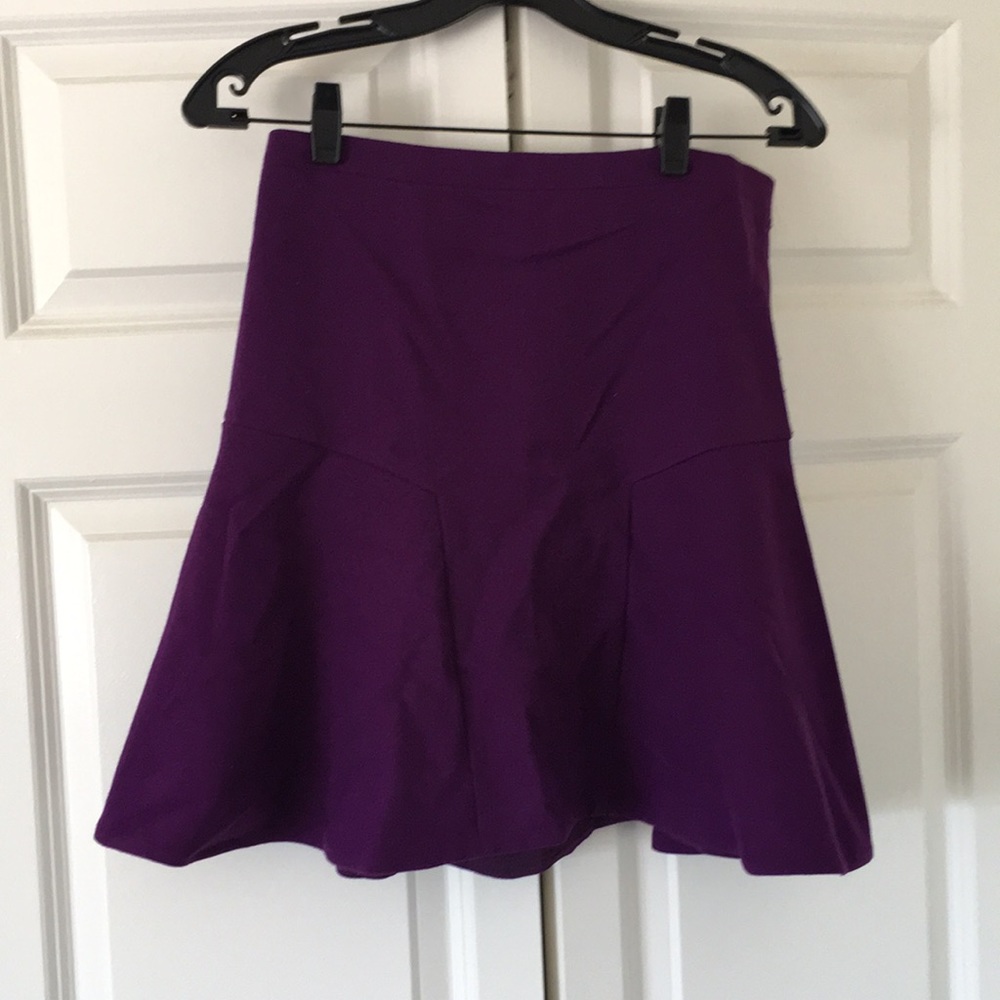 Purple wool lined J. Crew skirt.